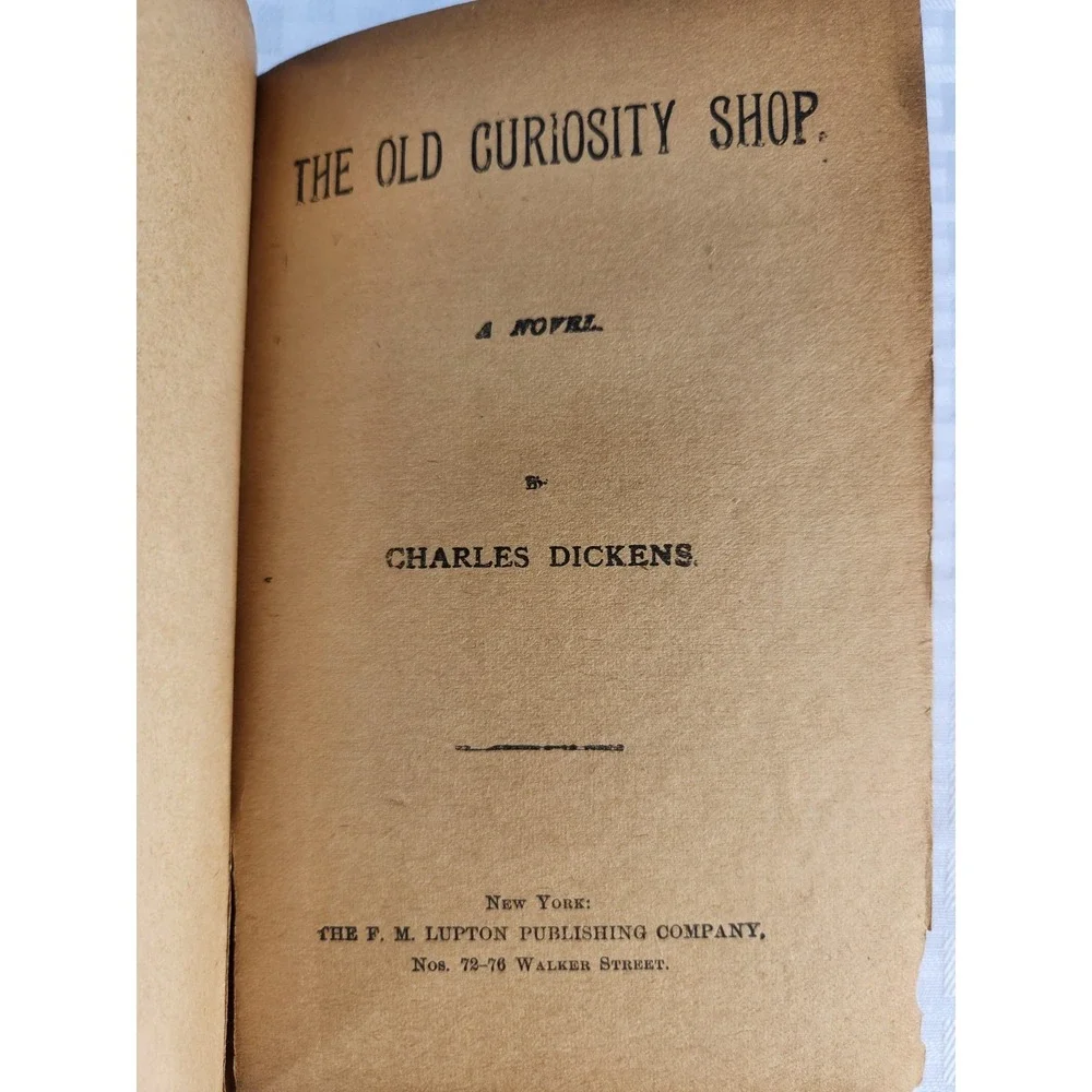 1890s Antique The Old Curiosity Shop Charles Dickens F. M. Lupton Victorian